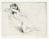 JACQUES VILLON Two etchings with drypoint.